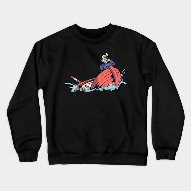 Ship boat steamer freighter watercraft Kiel Crewneck Sweatshirt by KK-Royal